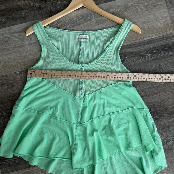 Urban Outfitters Cadie Henley Tank Top Green - Picture 8 of 15